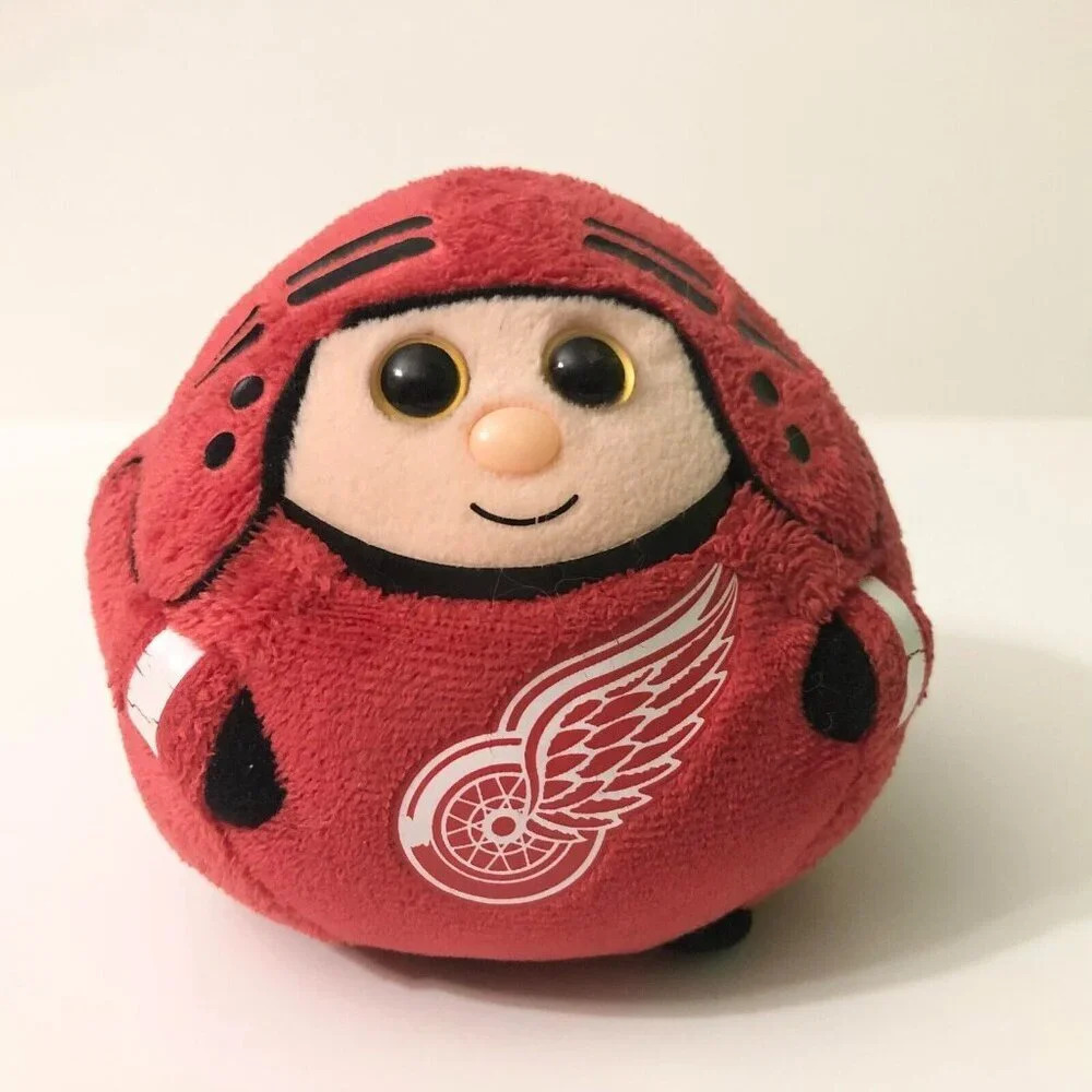 2013 TY NHL Beanie Ballz Detroit Red Wings Plush 4 Inch Tall